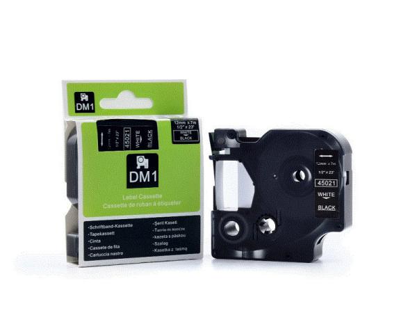 Dymo Printer White On Black D1 Label Cassette 43621 40921 12mm Width Compatible