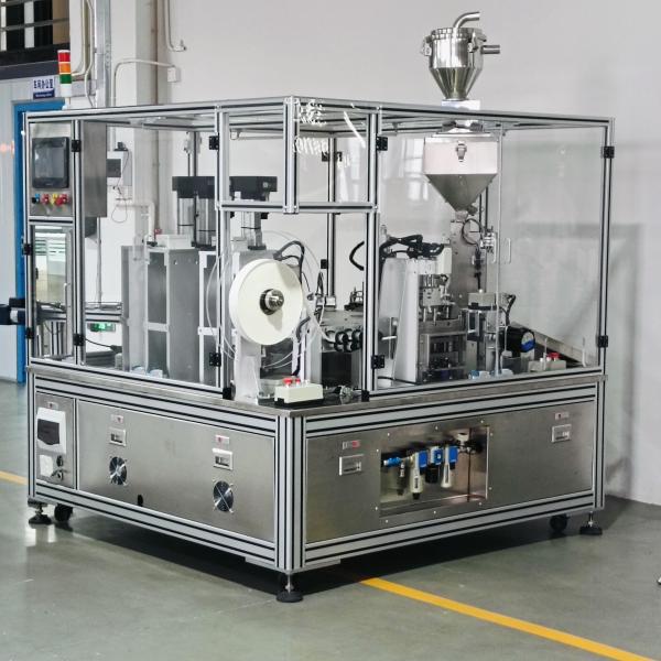 Machine d'assemblage de papier d'étanchéité perforée automatiquement pour les bouchons de gel de silice à séchage d'acier inoxydable de haute capacité