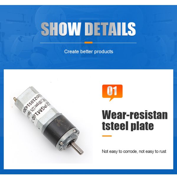 3-24V Planetary DC Geared Motor Explosion Proof For Cleaning Appliances