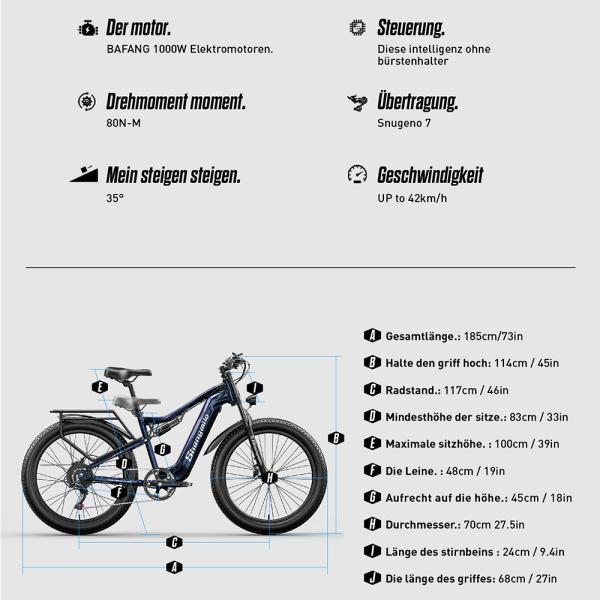 48V Voltage Electric Bicycles EU and US Warehouse 17.5A Battery Capacity Off-Road Design