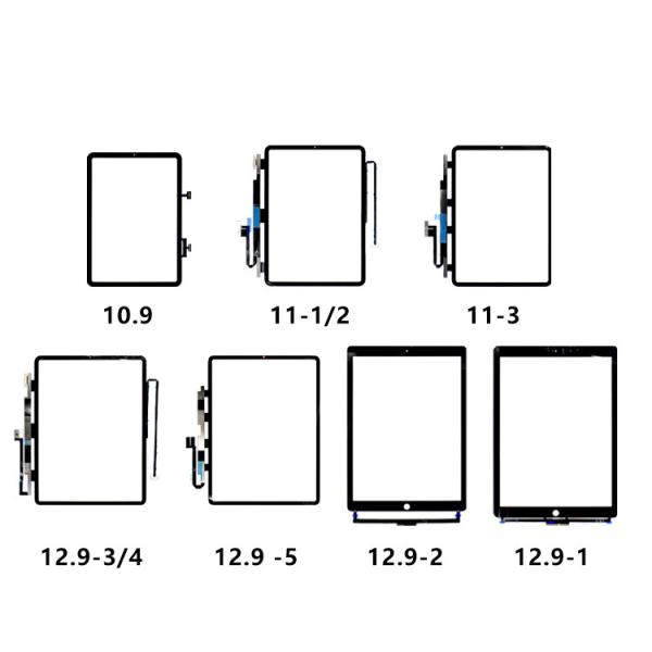 12.9 Ipad 5ème génération Remplacement d'écran numérisateur A2378 A2462 A2461 A2379 A2764 A2437 A2766