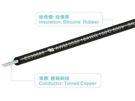 Fios de borracha de silicone preta 10AWG FT2 condutor de cobre estanhado UL3530 para eletrodomésticos