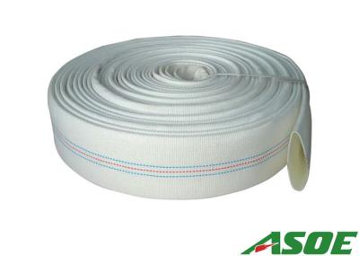 PVC Lined Fire Resistant Water Hose Single Jacket Plain Weave Customized Length