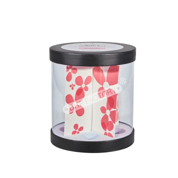 Plastic Round Box Round Gift Box With Paper Lid For Skincare Products