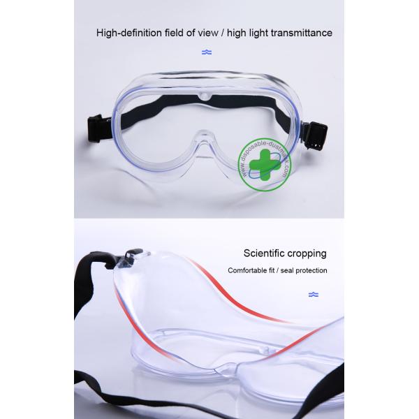 Closed Medical Safety Goggles Anti Splash Anti Fog Goggles Uv Protection
