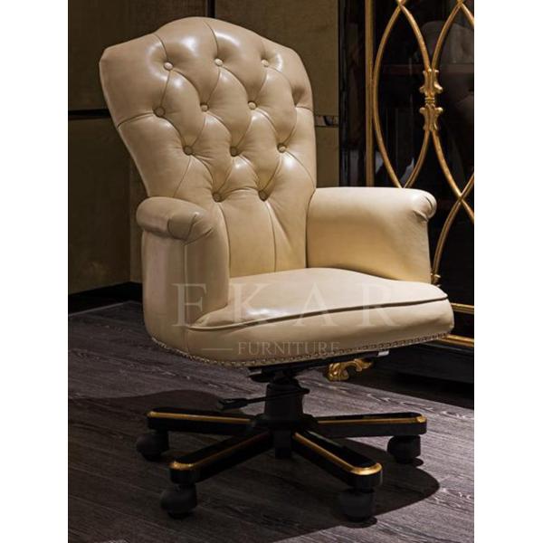 Vintage Empire Style Solid Wood Bookcase With Glass Doors TJ-029