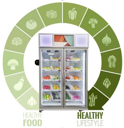 Card Reader Payment System Smart Fridge Vending Machine For Sanck And Drink With Smart System For Remotly Control