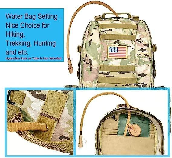 Hiking Waterproof Army Waist Rucksack, Military Pack Army Survival Combat Rucksack Backpack