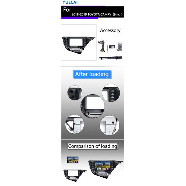 9 дюймовый 2018-2019 Toyota Android Head Unit Автомобильный стерео с аксессуаром