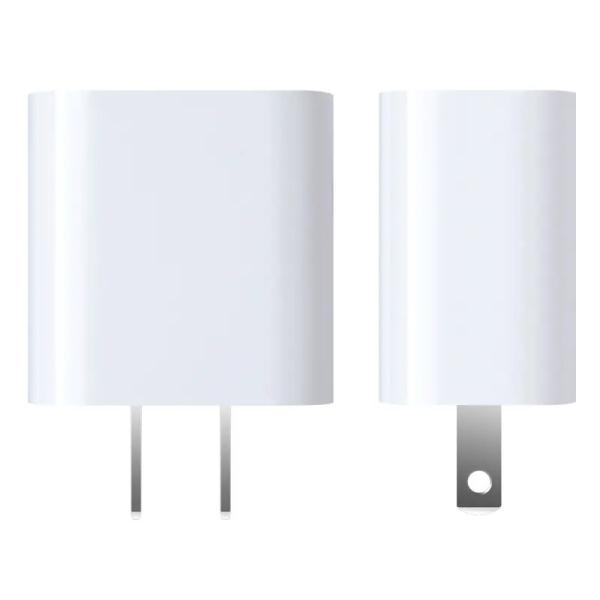 30W USB-C Wall Charger with 2-Pin Plug for Phones Tablets