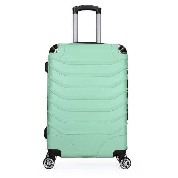 Iron Trolley Green Hard Shell 210D Lining ABS PC Luggage