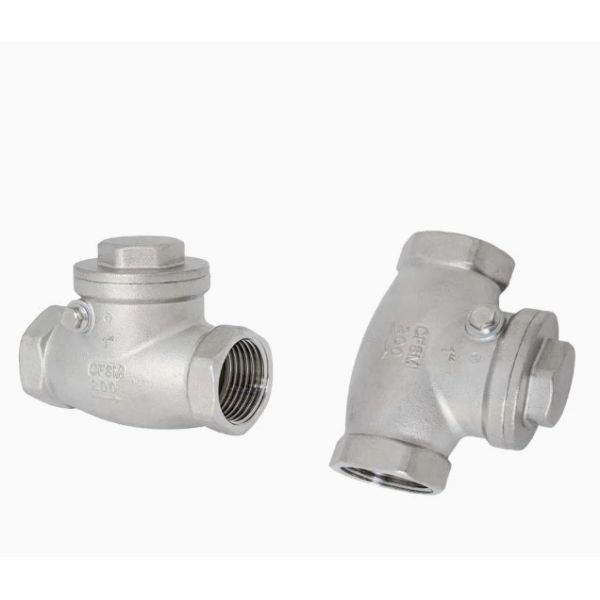 CF8 Industrial High-Pressure Check Valve Water Pipeline Female Threaded Swing Check Valve for Water Oil Gas