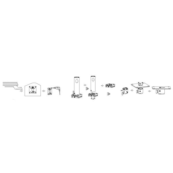 Rotation 360 Degree Projector Ceiling Mount Horizontal Bracket