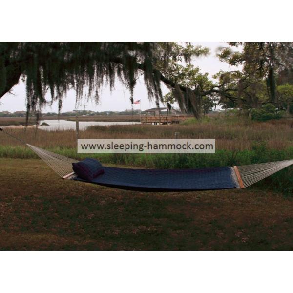 Outdoor Solution Dyed Weave 13 Ft Sleeping Hammock With Solid Wooden Bar 55 X 82 Inches
