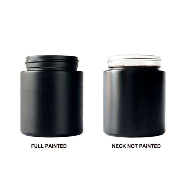 2oz 3oz Matte Black Uv Black Dry Flower Frosted Glass Jar Custom Logo Smell Proof Child Proof Safety Lock Lid