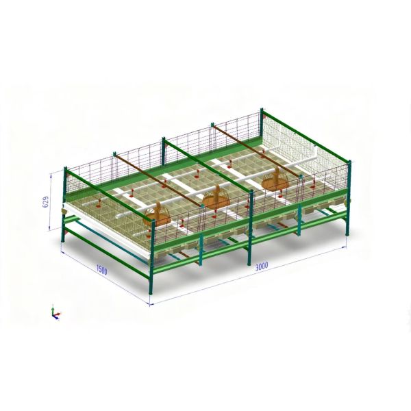 Floor-To-Cage Conversion Broiler Chicken Cage