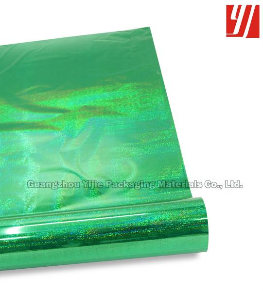 Folha de carimbo quente do holograma verde da tinta CTT para o cartão de Natal