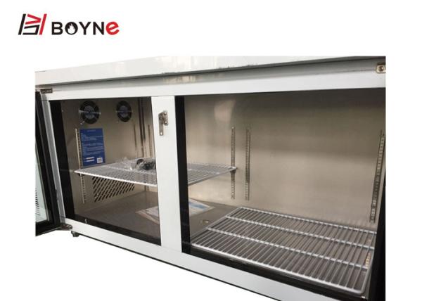 Commercial Undercounter Refrigerator Freezer 2 Door Self - Closing Energy Saving -12°C~-18°C