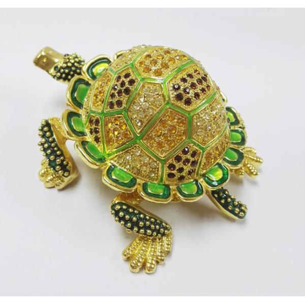 Custom Turtle shape zinc alloy gift jewelry boxes turtle trinket box jewelry box