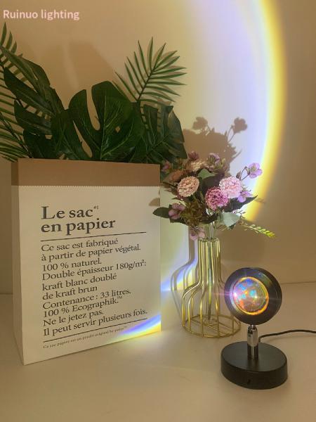 2021 New Product High Quality Aluminum Alloy Sunset Projector Lamp LED Sunset Projector tion Light Halo Lamp