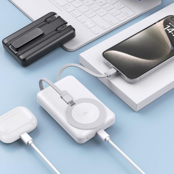 ABS Magnetic Wireless Mini Power Bank 10000mAh For Huawei / IPhones Mobilephone