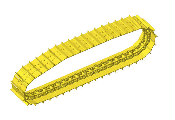 High-Quality Track & Chain Assembly with 90mm-350mm Pitch for Impact-Resistant