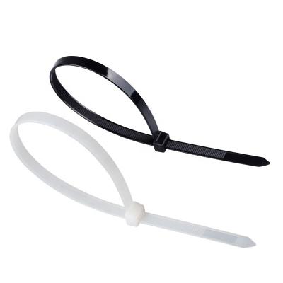 Plastic 4*150mm 104kpa Self Locking Nylon Cable Zip Ties White Black