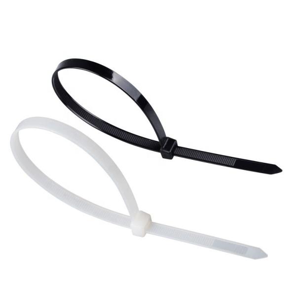 Plastic 4*150mm 104kpa Self Locking Nylon Cable Zip Ties White Black