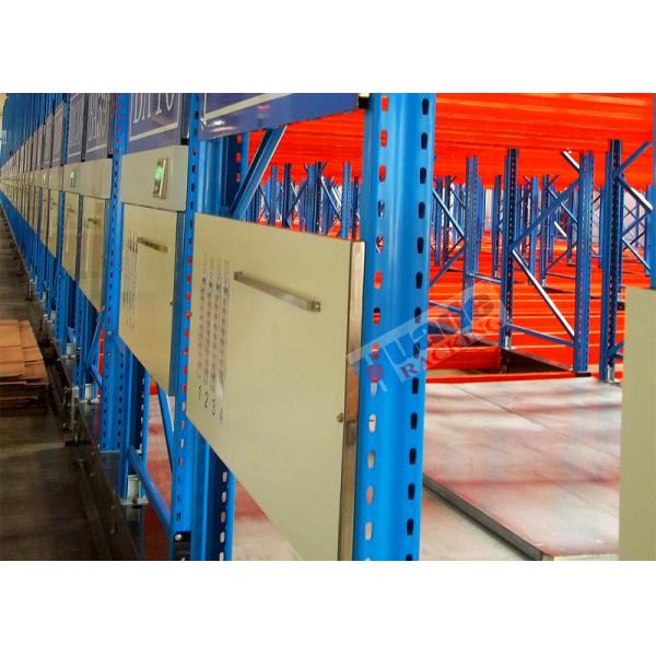 Electric Mobile Shelving Racks , Customized Material Storage Racks ISO CE Certificated