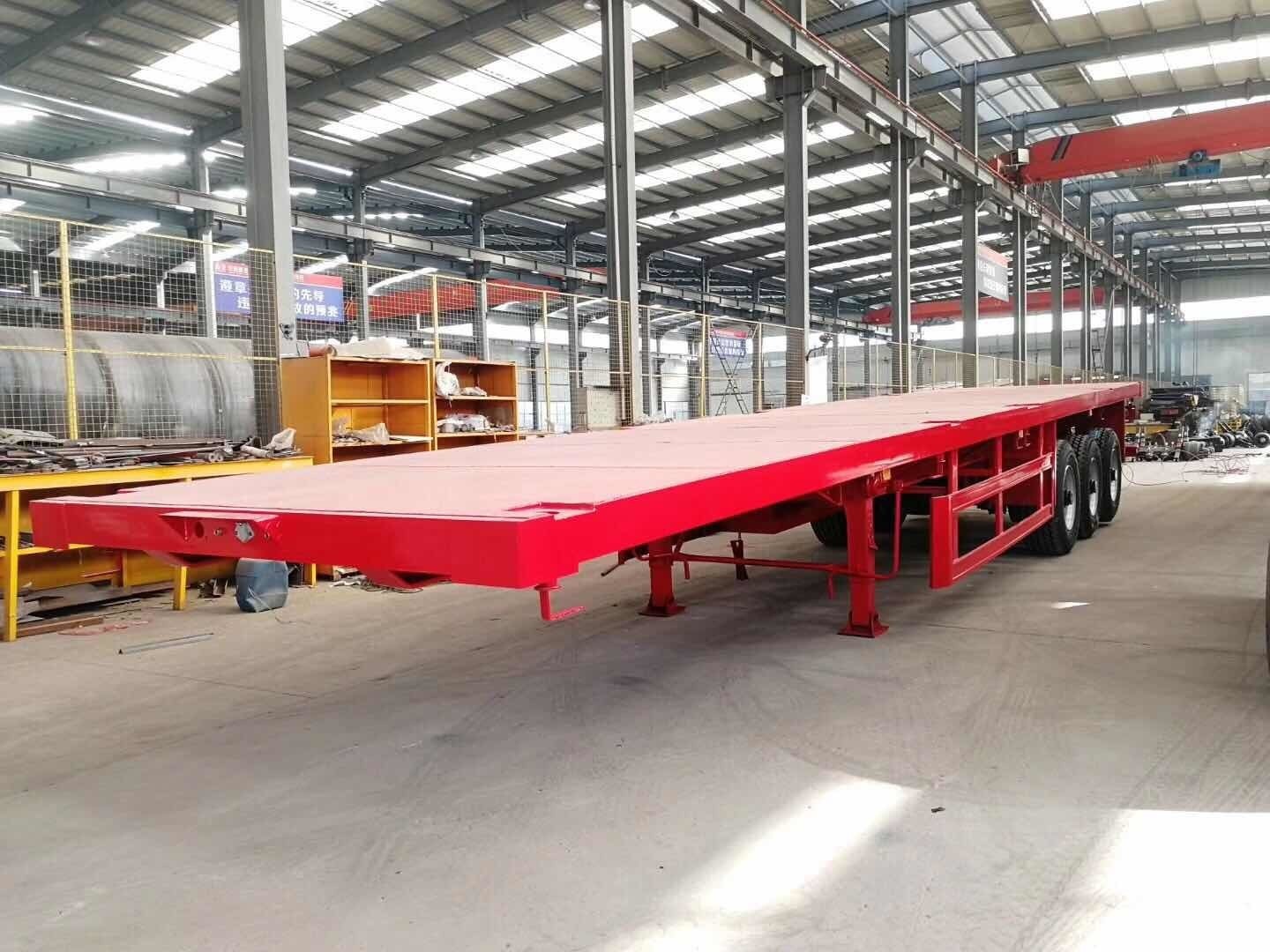 Fuwa/BPW Axle 3 Axle Flatbed Lowbed Semi-Trailer для контейнерной перевозки без самодепонирования