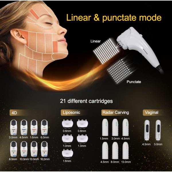 Máquina HIFU avanzada de 10,4 pulgadas 20000 disparos Liposónica 4D Antienvejecimiento Facial Cuerpo Máquina de levantamiento de piel