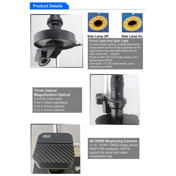 Автомобиль микроскопа 2D/3d A21.1611 OPTO EDU видео- вращает для того чтобы просигналить двойной свет