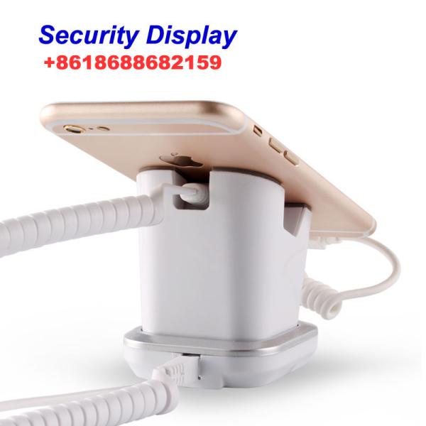 COMER anti-theft tablet pad air magnetic stand with alarming cable and charging cord for retailers shops
