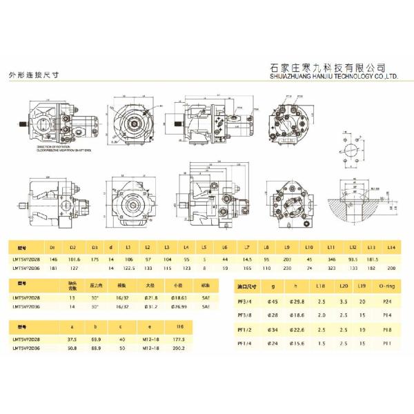 DOOSAN DH70 DH80-7 Hydraulic Plunger Pump Durable F5VP2D28 / F5VP2D36