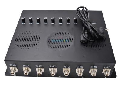 Black 80w High Power VRadio Signal Jammer Adjustable 8 Bands For Police