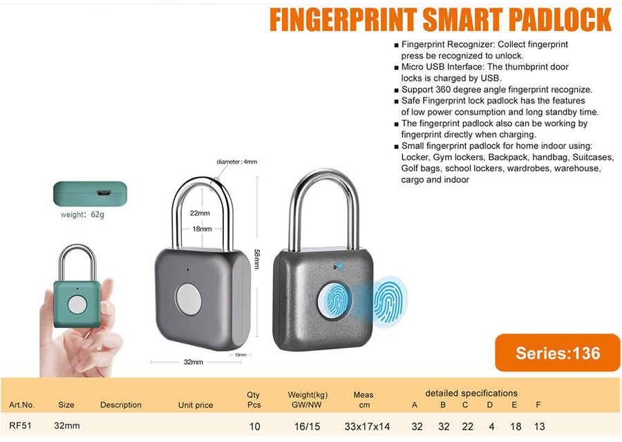 FINGERPRINT SMART PADLOCK
