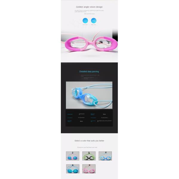 Anti Fog Children'S Swimming Goggles With Silicone Rope Outdoor Electroplating