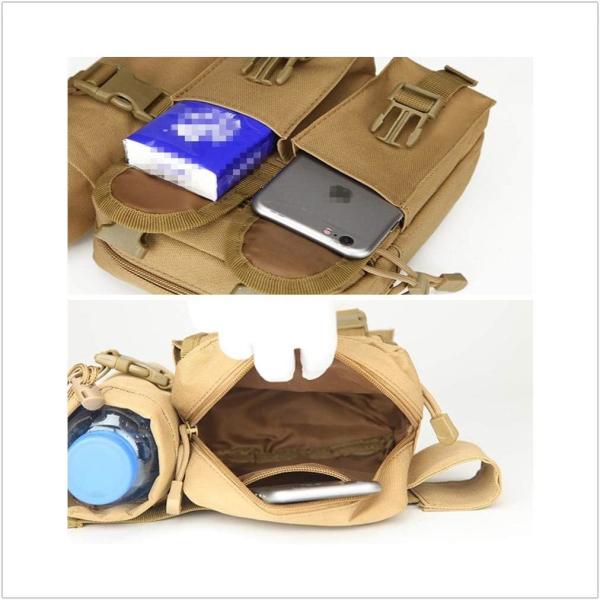 Tactical Waist Bag Military Fanny Pack, Utility Belt With Water Bottle Holder, Suitable For Hiking Mountaineeri