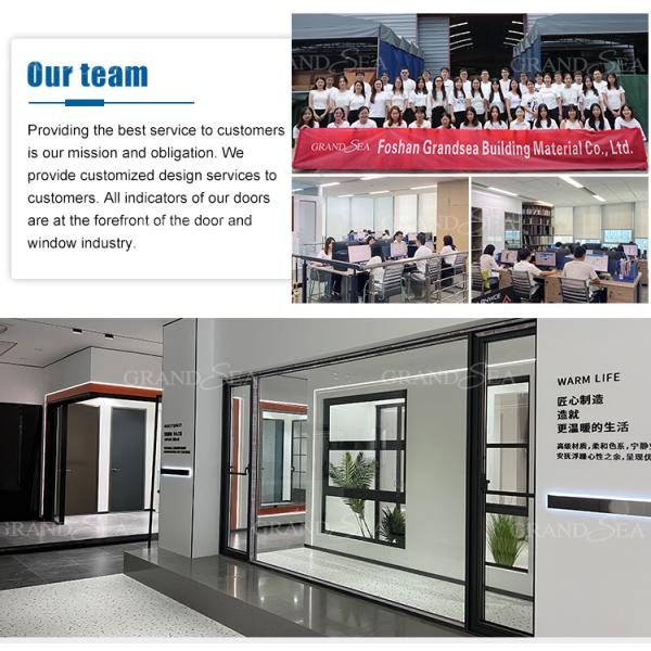 Grandsea Waterproof Hurricane Proof Aluminium Alloy Patio Glass Bi Folding Door American Bifolding Aluminum Folding Door