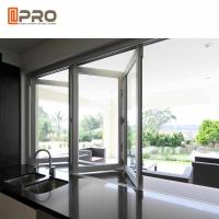 Windows Bifold de alumínio dobrável de vidro para a energia da cozinha - dobradura de dobramento eficiente da dobradura do vidro de janela da tela da janela