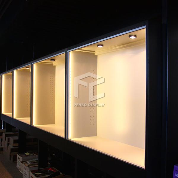 T4 LED Wooden Exhibition Show Case Monomer Design Museum Display Cabinets