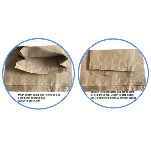 Recyclable Kraft Heat Seal Bags Hot Melt Bottom Strong Load Bearing Long Working Life
