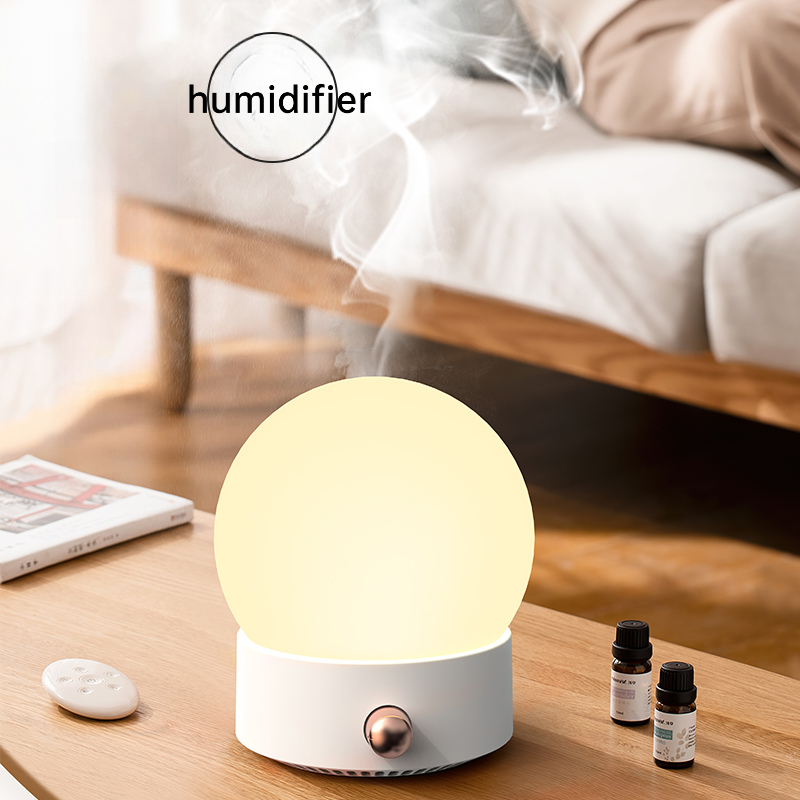 350ml Capacity USB Powered Ultrasonic Humidifier with Color Changing Light for Home Aroma Diffuser