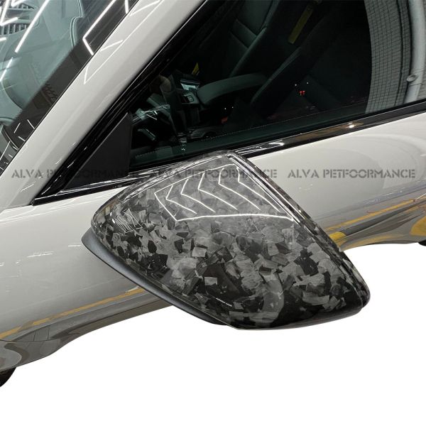 Lightweight Forged Carbon Fiber Mirror Covers UV Resistant OEM Replacement Porsche 911 992 2020 Model Collection
