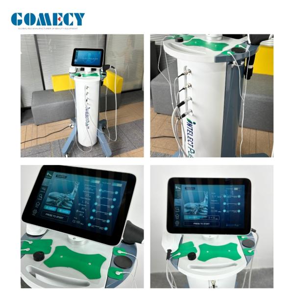 GOMECY Shockwave Physiotherapy Equipment for Pain Relief 13 Shock Heads and 0-21 Hz Work Frequency