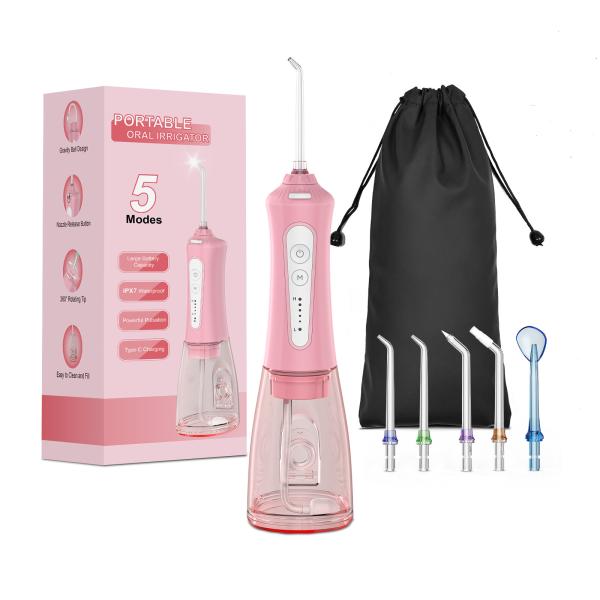 300ml Ipx7 Electric Water Flosser Teeth Cleaning Portable Oral Irrigator 21W
