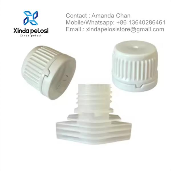 cor custom wholesale Doypack Spout plástico parafuso Spout And Cap em venda para grande saco de alimentos líquidos