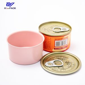 70g / 80g / 90g Flavoured Tuna Tins Pink Round Tin Packaging