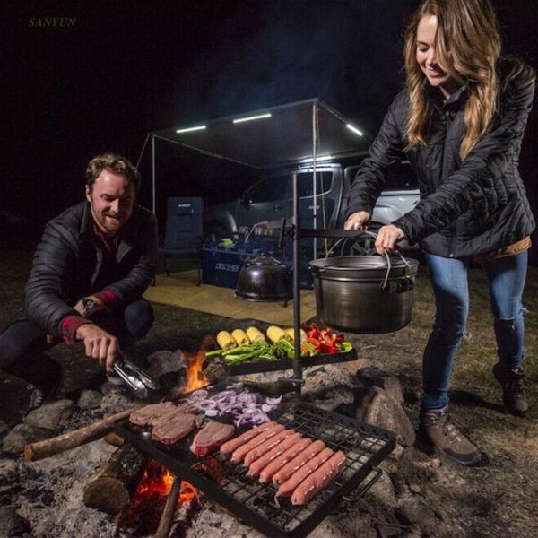 Черный порошок покрыл 24 барбекю вагонетки угля гриля барбекю сада дюйма