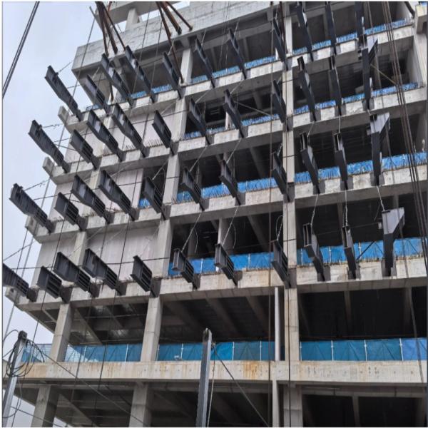 Steel Structure Commercial Prefabricated Office Building Box Shaped Multi High Rise